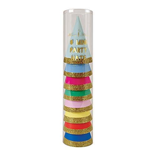 Party Hats 8/pk-Mini Assorted Colors Cone Hats