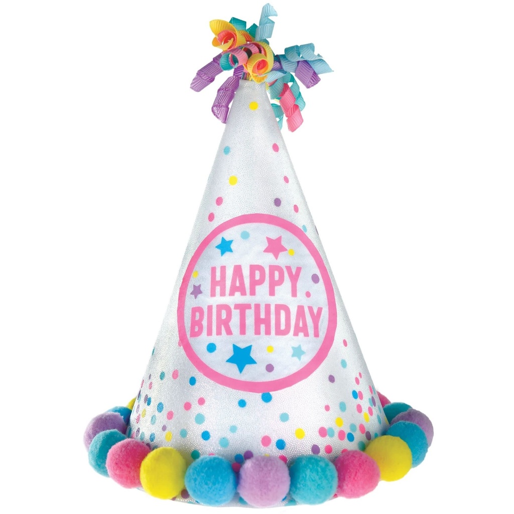 Pastel Party Pom Pom Cone Hat Cone Hats