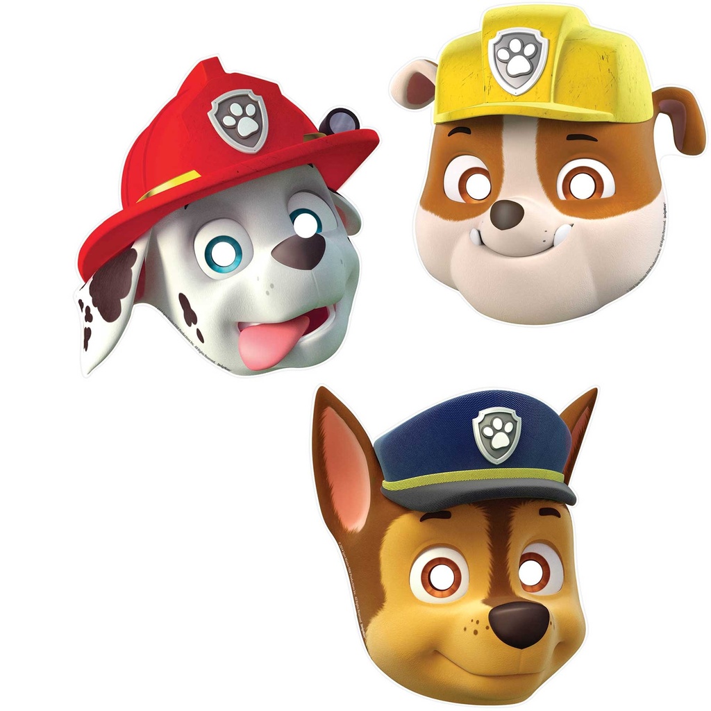 Paw Patrol - Paper  8/pk Masks