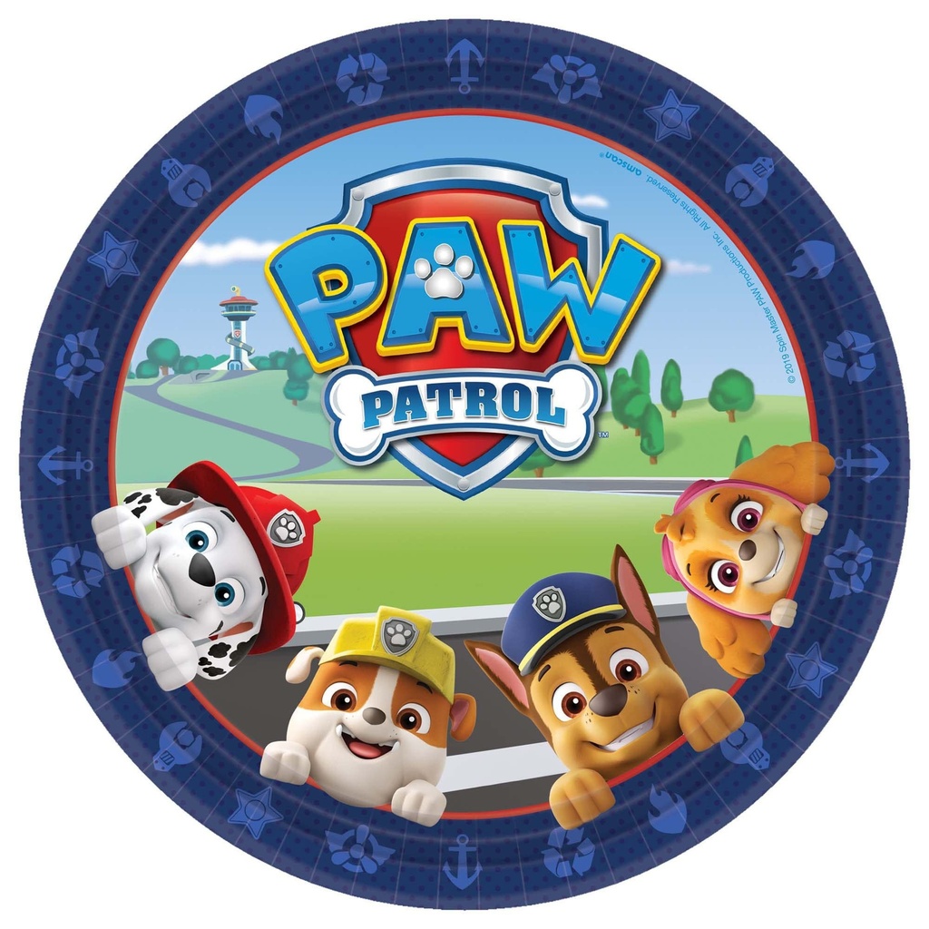 Paw Patrol Adventures Round Plates, 9 Inch