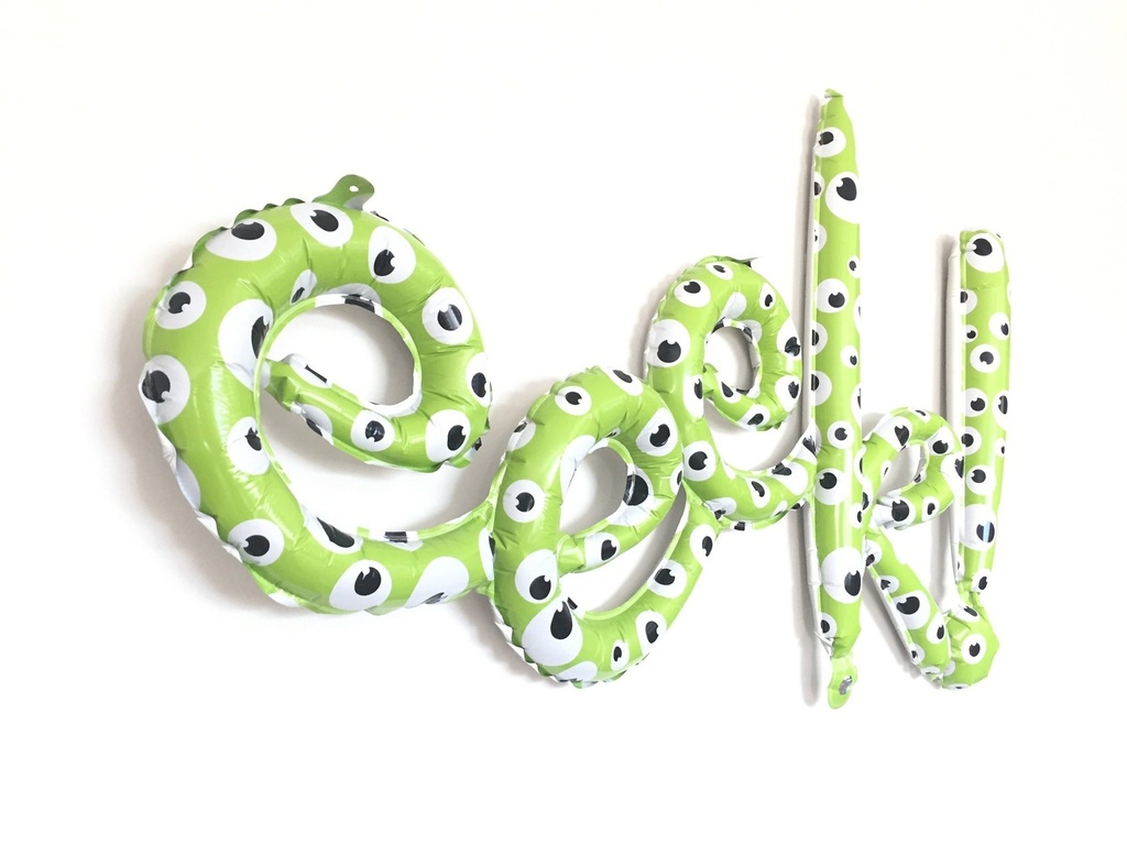 Phrase Script Eeek! Green Foil Balloon