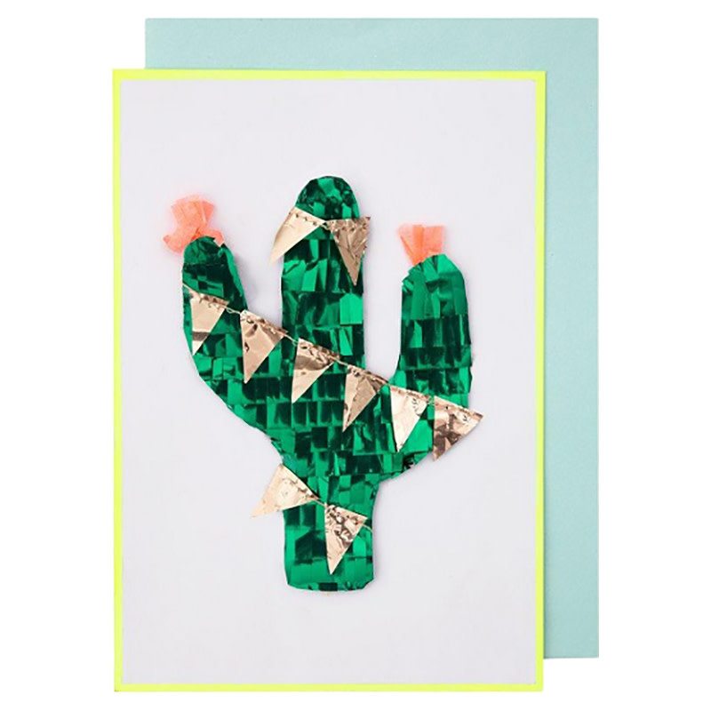 Pinata Cactus Card Mexican Fiesta