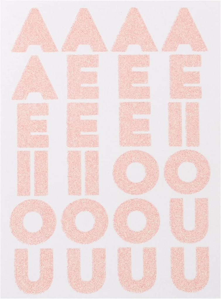 Pink Glitter Alphabet Sticker Sheets