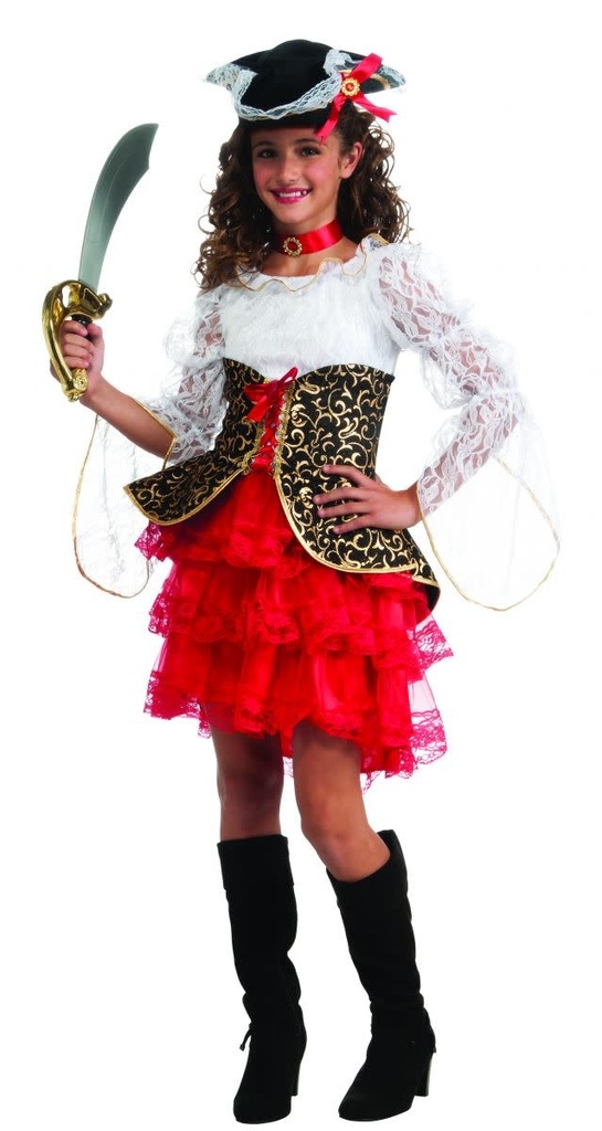 Pirate of The 7 Seas Girls Costume M/Child 5-7