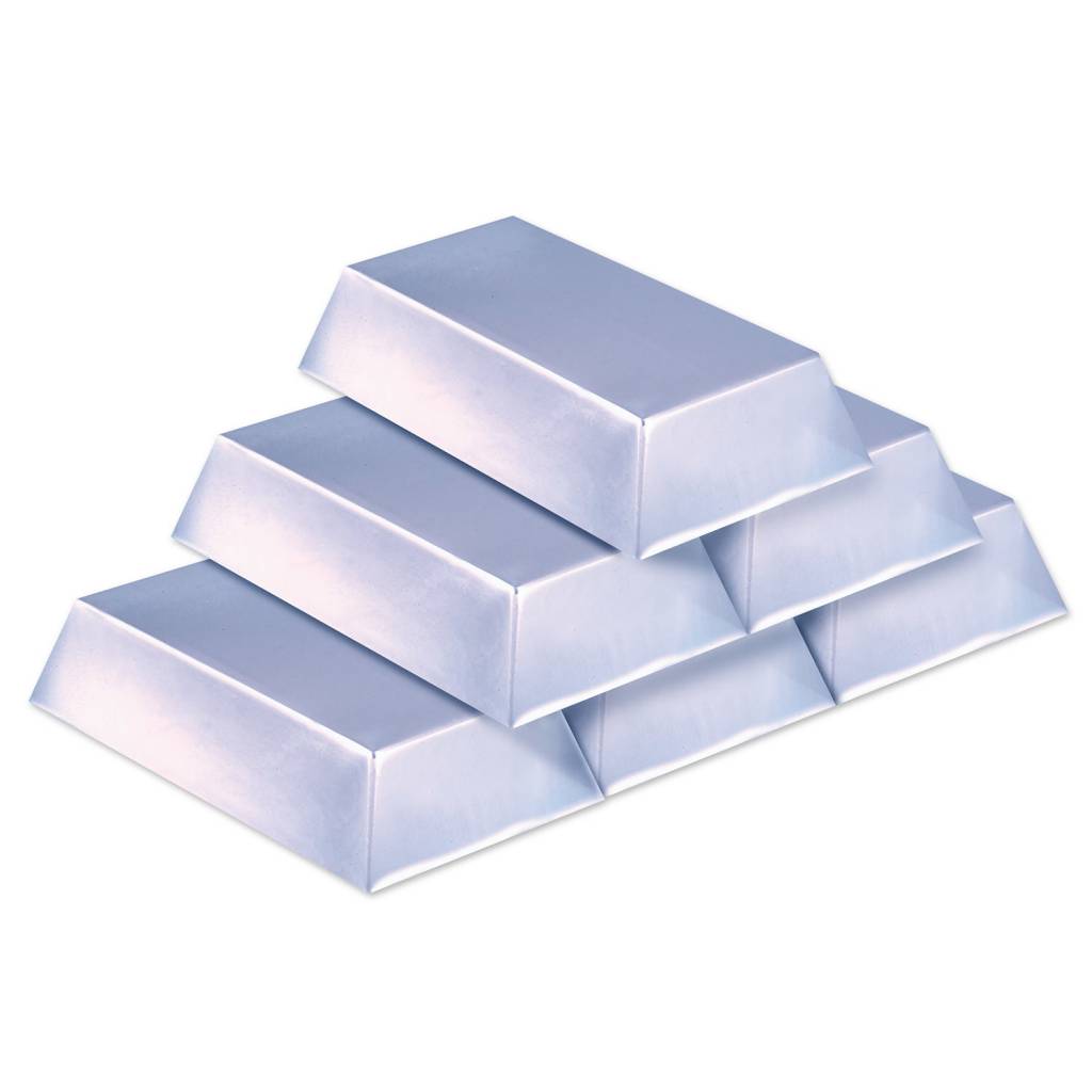 Plastic Silver Bar Decorations Christmas