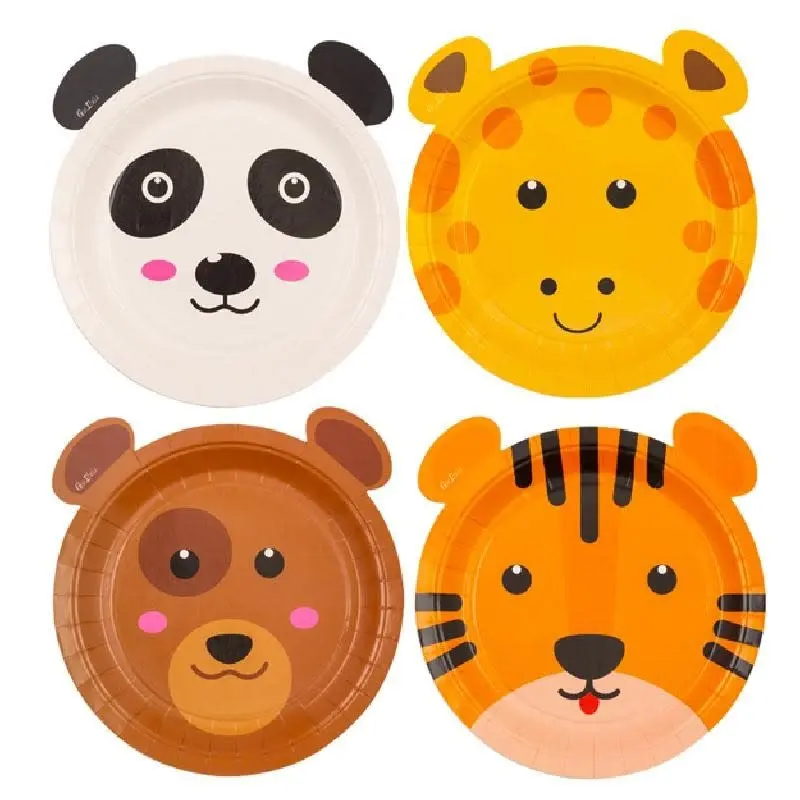 Plates 18 cm 8/pk-Zoo Party