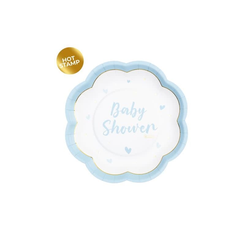 Plates 20 cm 8/pk-Sweet Baby Shower Boy
