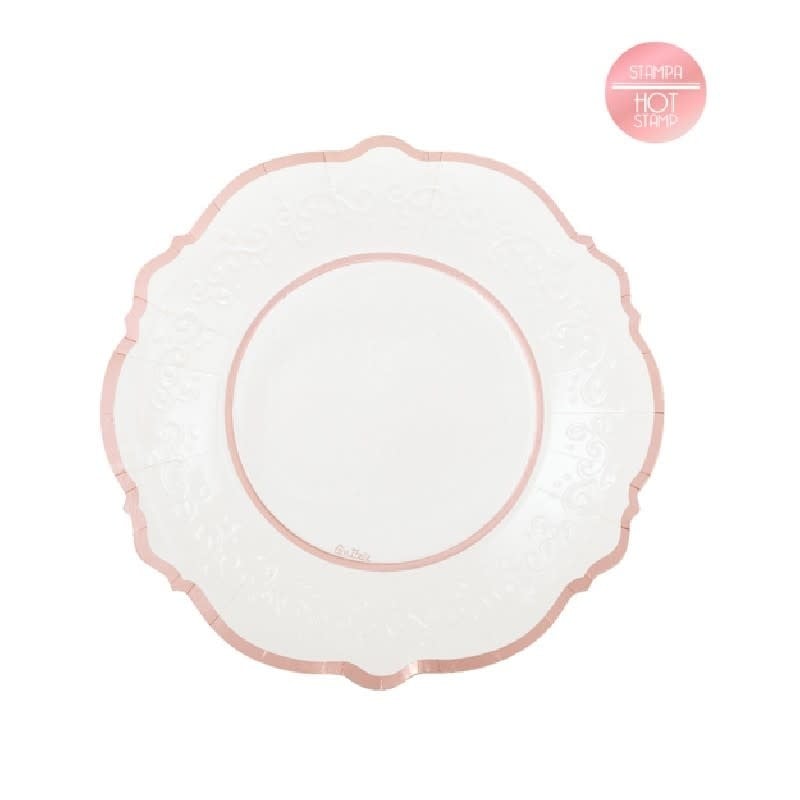 Plates 21 cm 8/pk-Libery Rose Gold