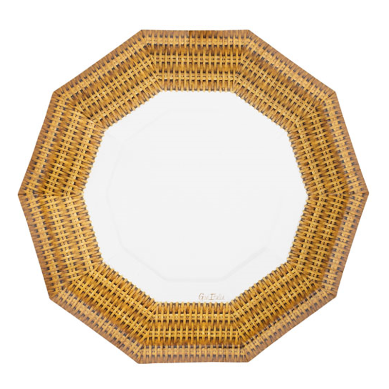 Plates 23x24 cm 8/pk-Rattan