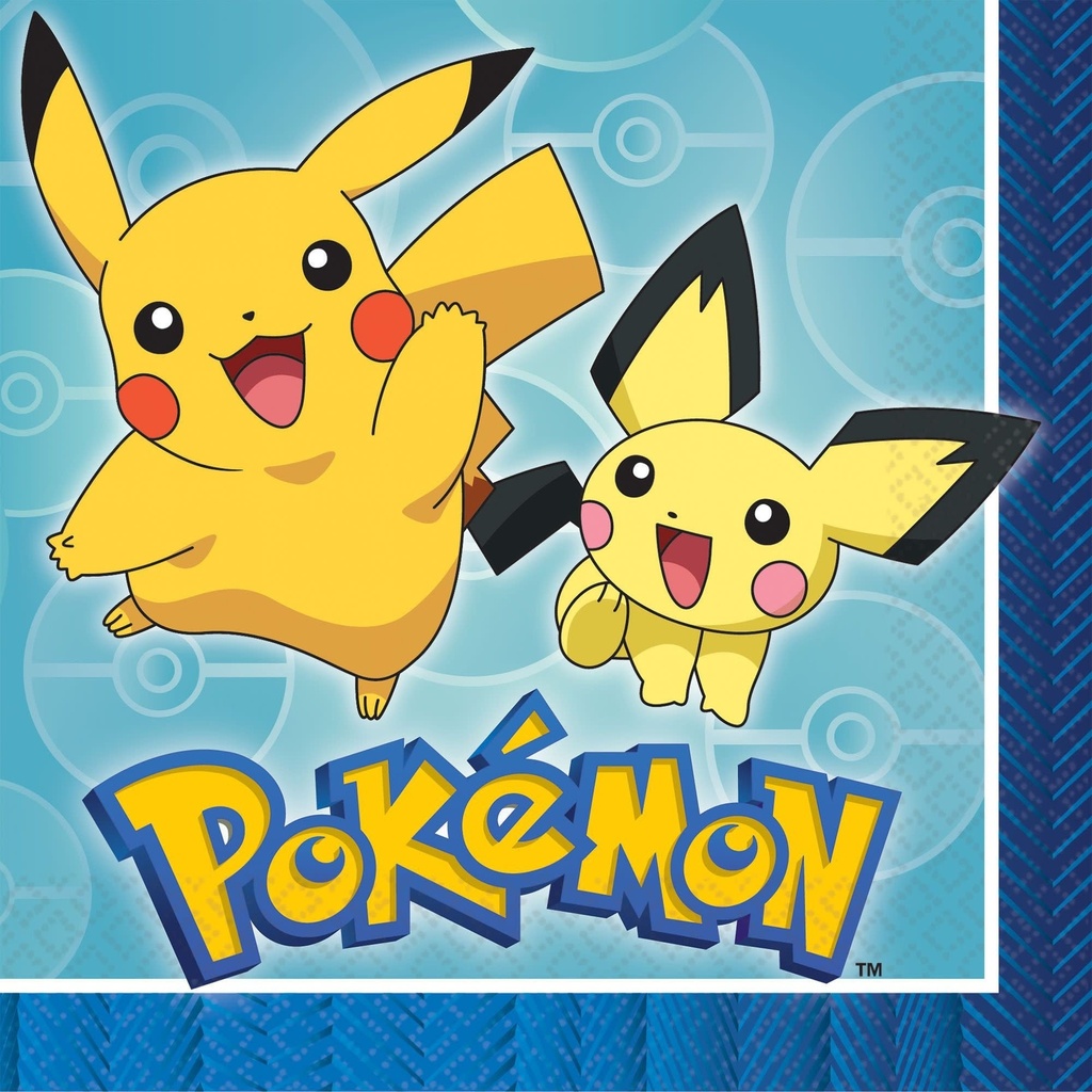 Pokemon Luncheon Napkins (6 1/2" x 6 1/2") 16/pk