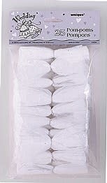 Pom Poms - Silver Wedding