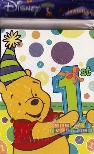 Pooh - Invitations First Birthday Girl