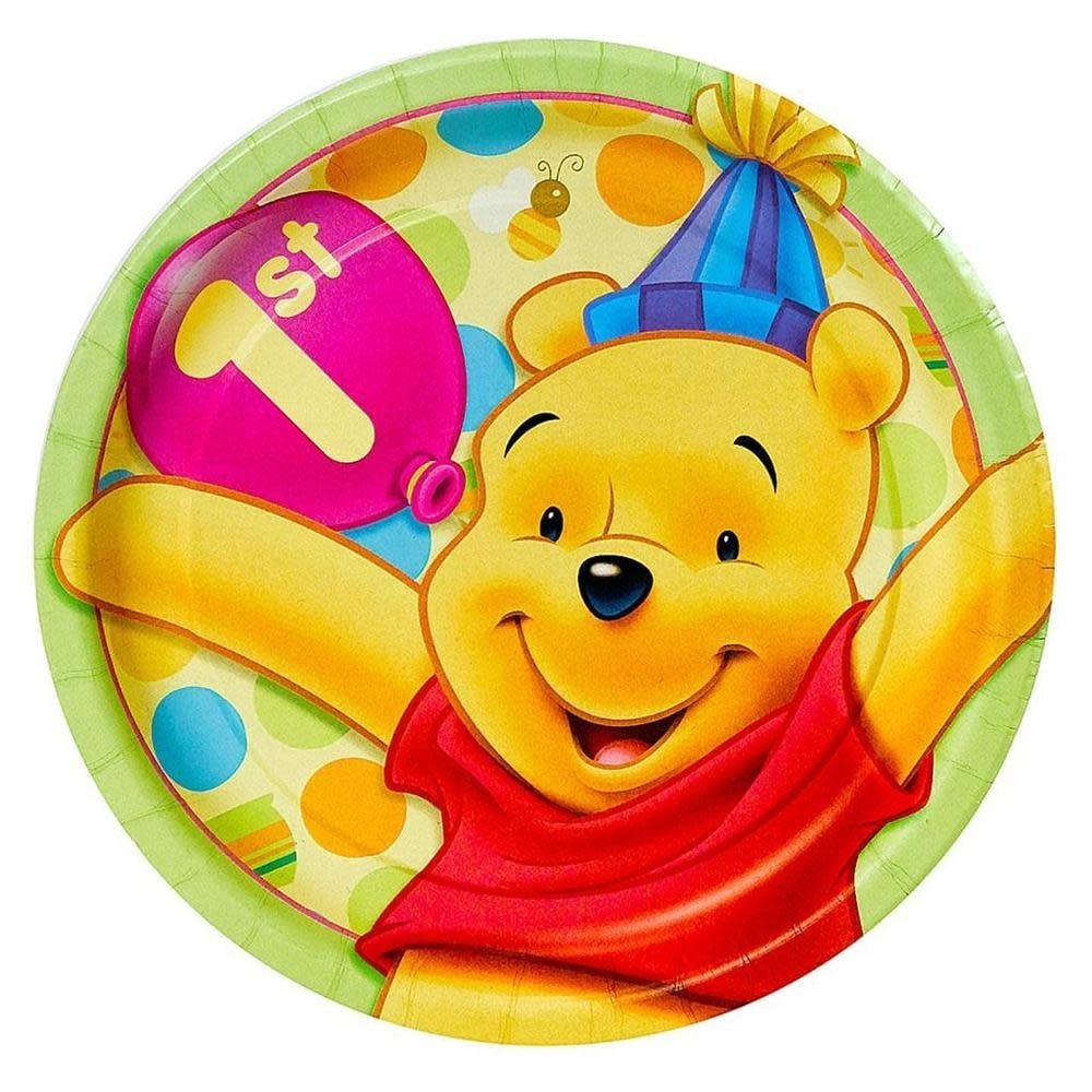 Pooh 1st Birthday-Dessert Plates