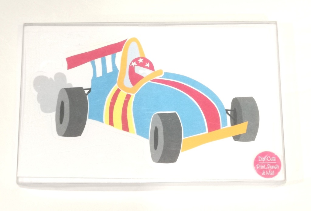 Printable Invitation Cards Box/10 -  Race Car