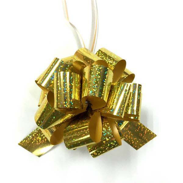 Pull Bow Holographic Ribbon -  Gold