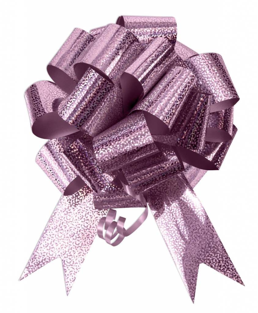 Pull Bow Holographic Ribbon -  Pink