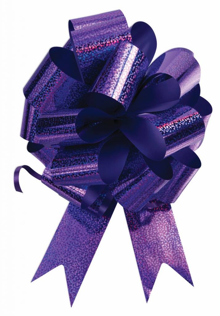 Pull Bow Holographic Ribbon -  Purple