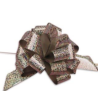 Pull Bow Holographic Ribbon -  Silver
