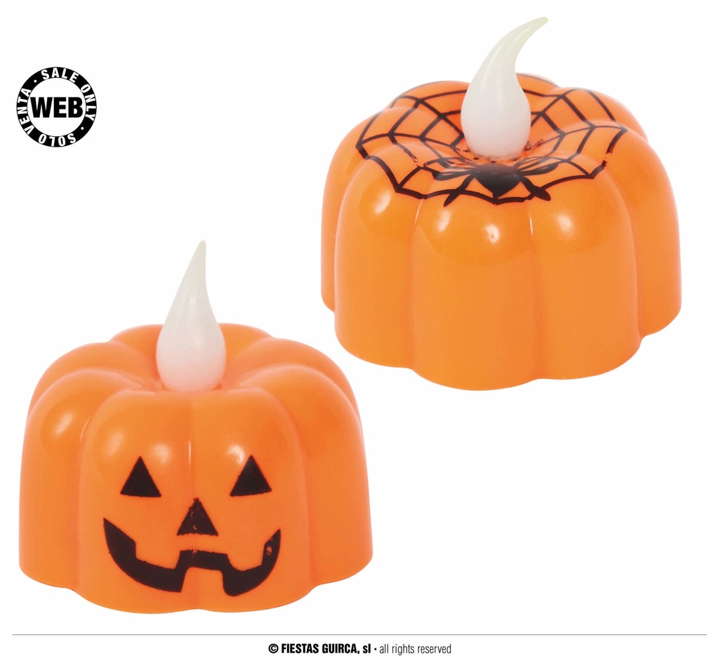 Pumpkin Candle Led 4 Cms Halloween