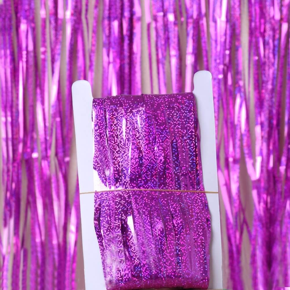 Purple Glitter Curtains 2x1 M
