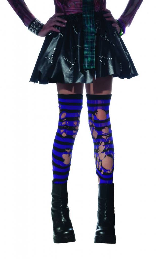 Purple Striped Tights