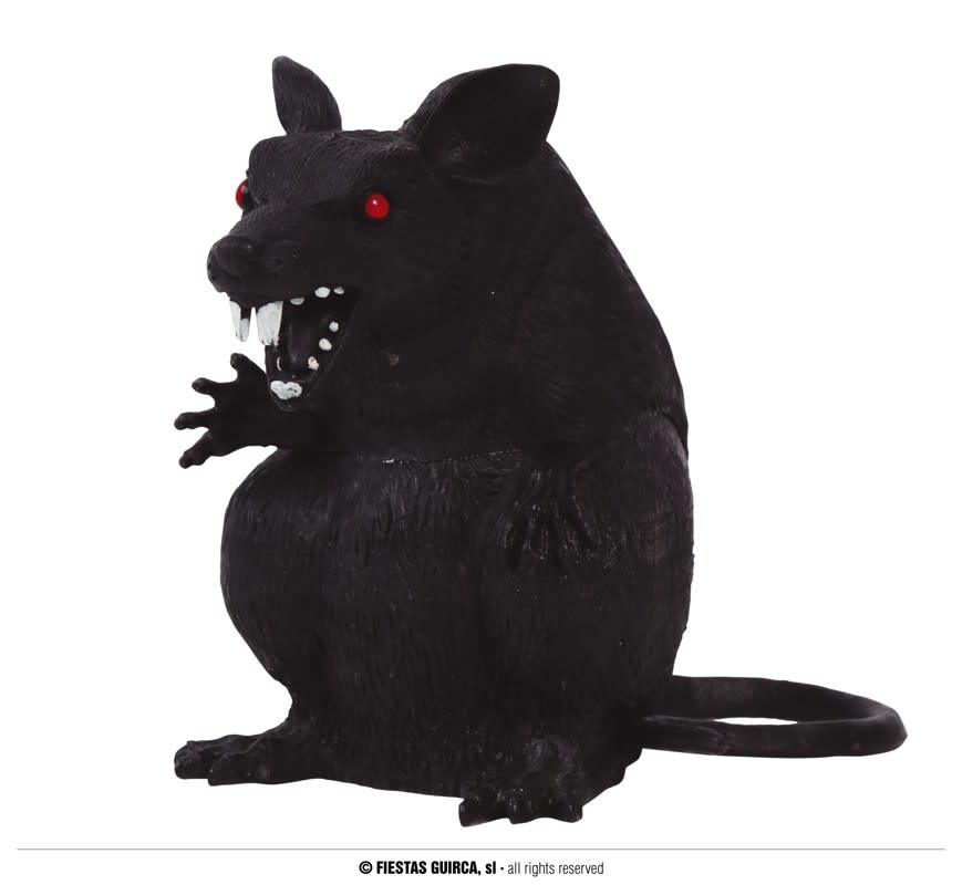 RAT SITTING 18 CMS. Halloween