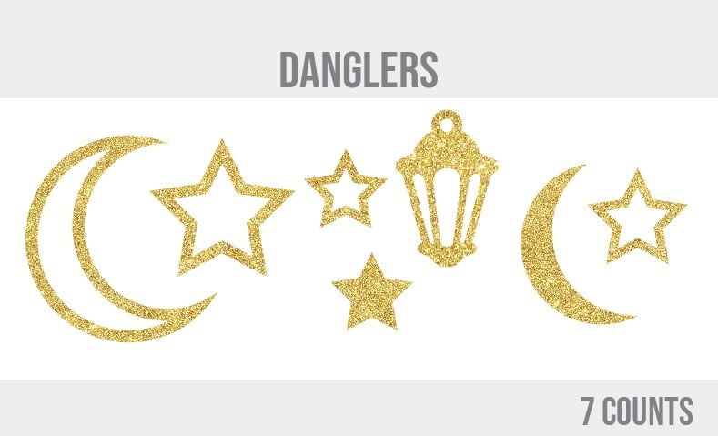Ramadan Danglers Cutout Set/7 Ramadan