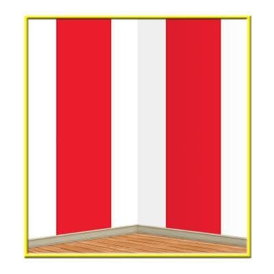 Red & White Stripes Backdrop Circus