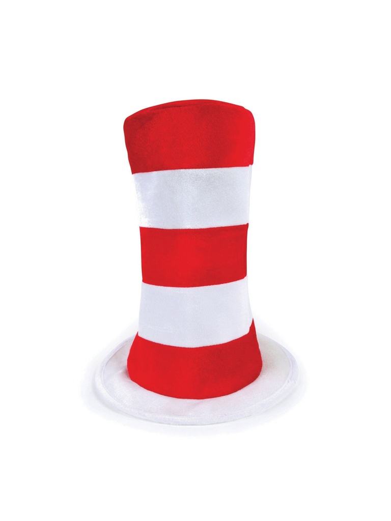 Red and White Striped Adult Costume Top Hat