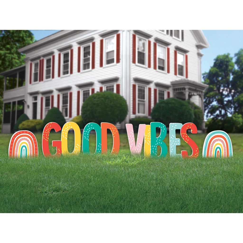 Retro Rainbow Corrugate Yard Sign