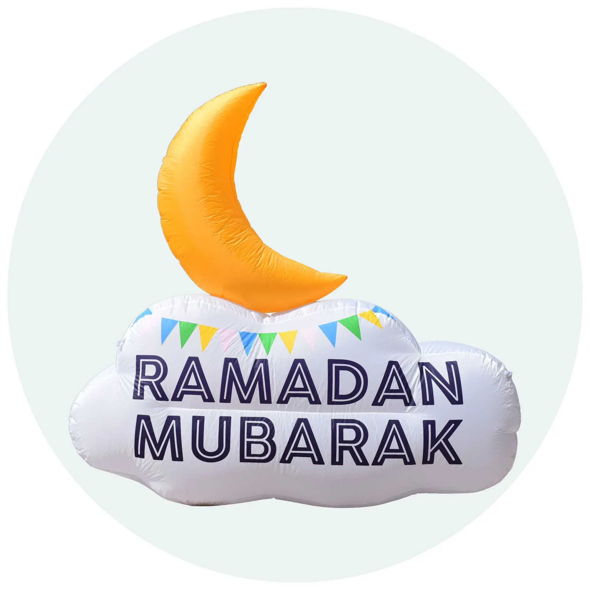 مجسم هلال رمضان القابل للنفخ بوجهين