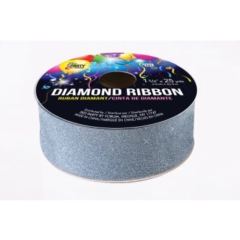 Ribbon Diamond Dust 1 1/3 Inch X 25 Yd -  Light Blue