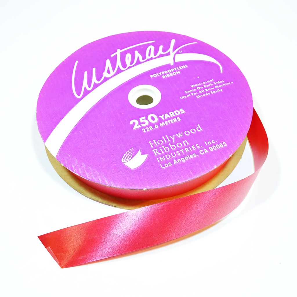 Ribbon Poly Satin 1 1/4" X 250 Yd - Red