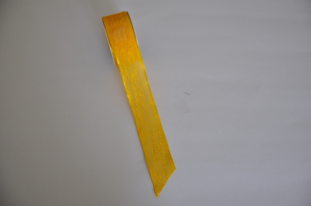 Ribbon Textured Linen - Yellow  1 1/2Inch X 10Ft