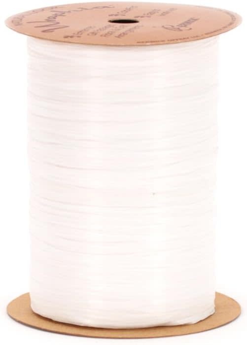 Ribbon Wraphia 7mm x 100 yards-Matte-White