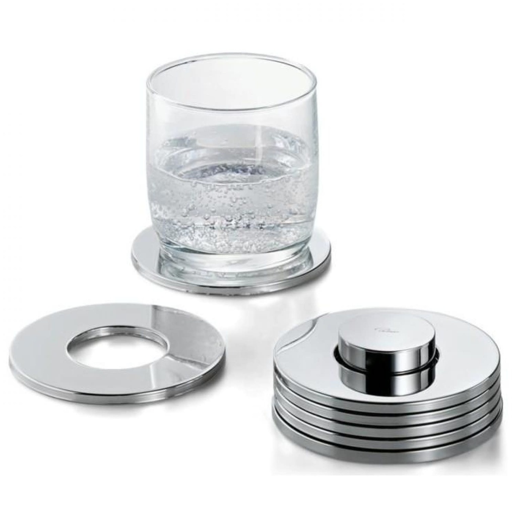 Ring Coaster 7 Pcs Set Rhodium Im. 4# Mens Gifts
