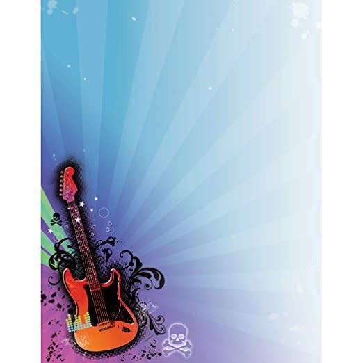 25 Designed Printable Sheets-Rock Star