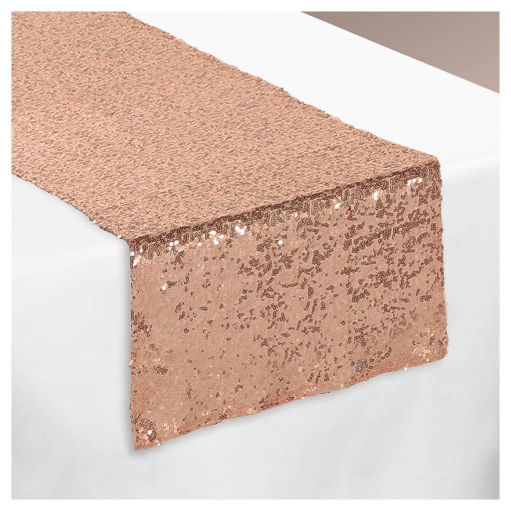 Rose Gold Sequin Table Runner Hollywood Movie Night