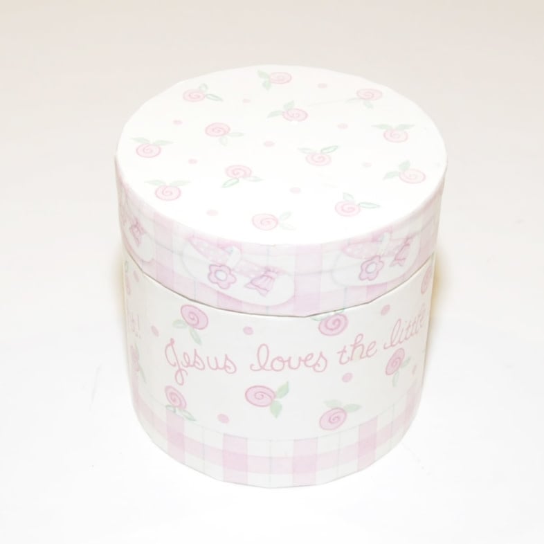 Round Gift Box-Baby Girl First Birthday Girl