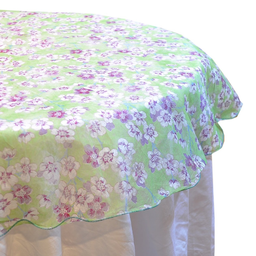 Round Table Cover 120cm-Green-Purple