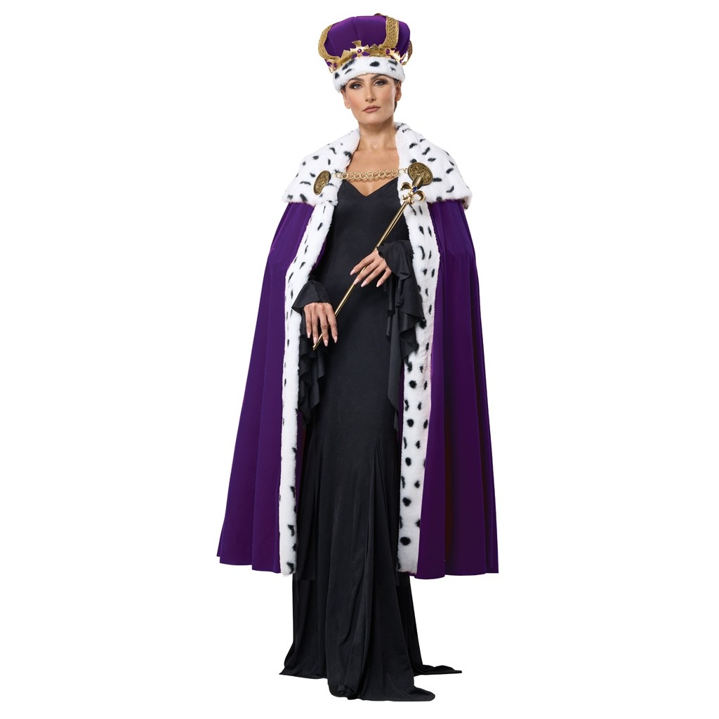 Royal Cape & Crown Set Adult - Purple