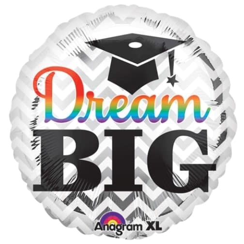S40 DREAM BIG GRADUATION FOIL BALLOON 18INCH Graduation