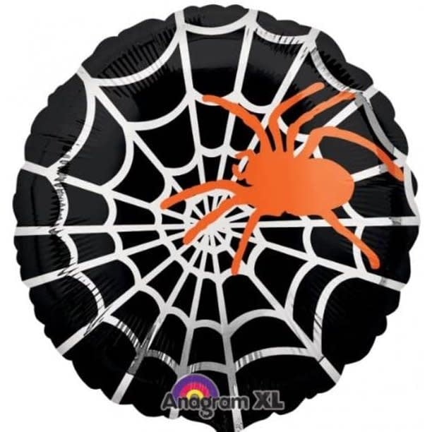 S40 Sophisticated Spider Web Foil Balloon Halloween