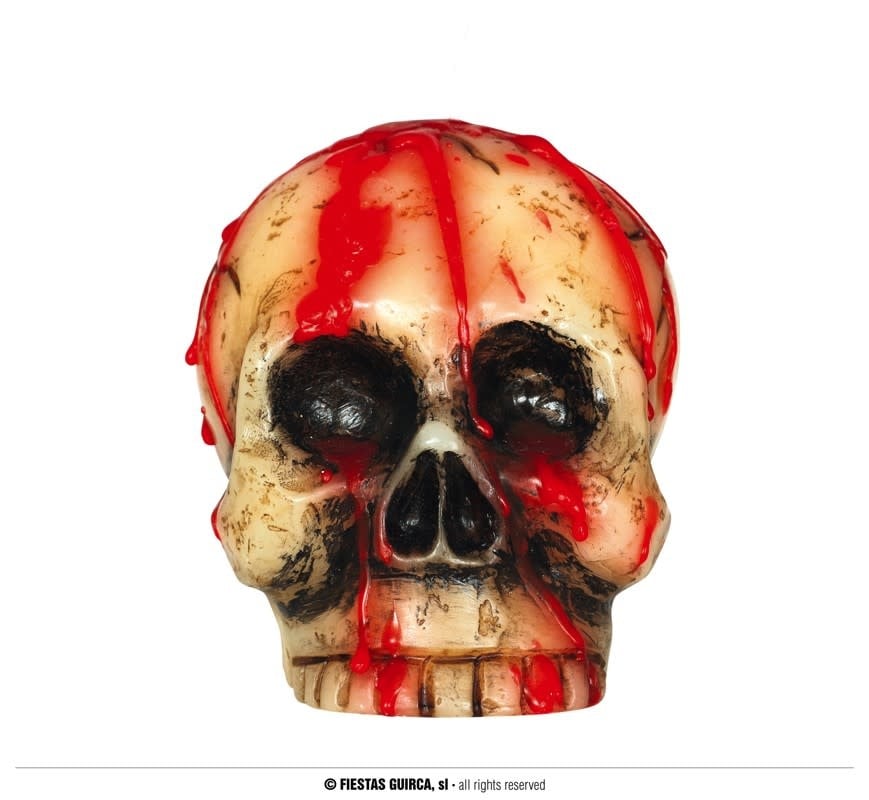 SKULL CANDLE 10 CMS Halloween