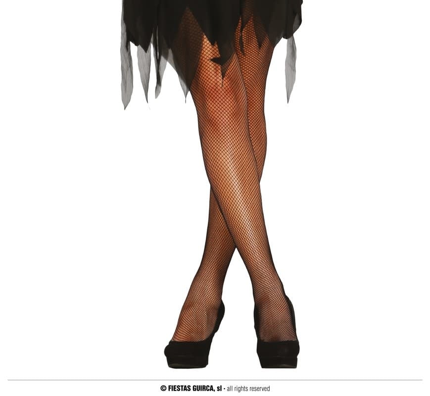 Black Fishnet Tights, Small Mesh