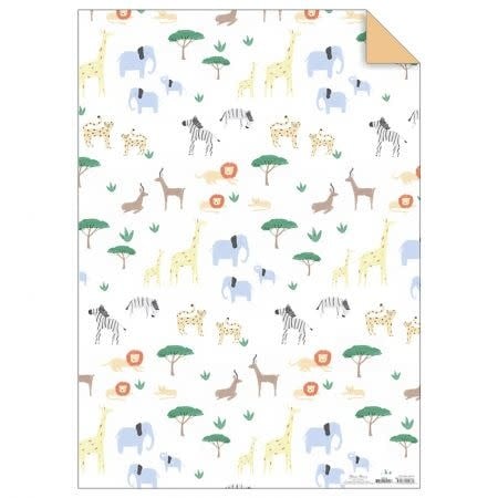 Safari Gift Wrap Sheets Jungle Animals