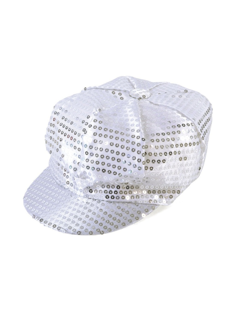 Sequin Cap 70'S Style Silver