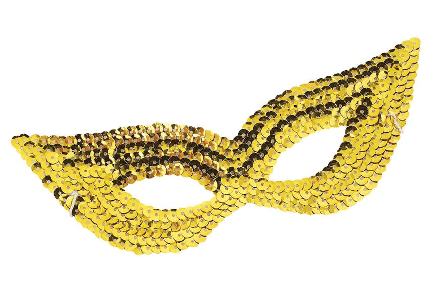 Sequin Eye Mask-Gold