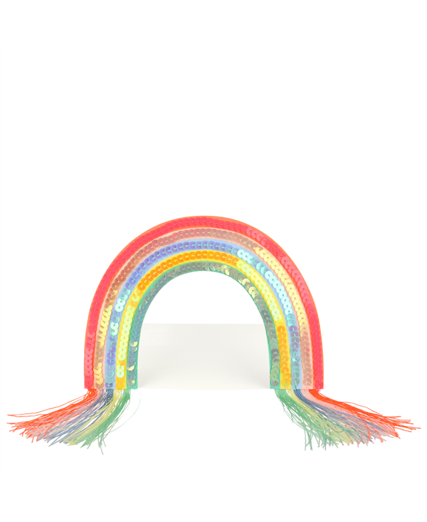 Sequin Rainbow Stand Up Card