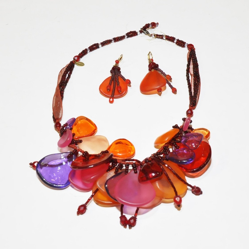 Set/Ergs&Neck - Rose Petals Jewelry